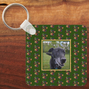 Chaveiro Paw Animal Silhouette - Foto Verde de Ação de Graç