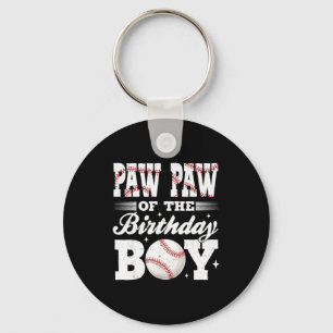 Chaveiro Paw paw do menino de aniversário beisebol correspo