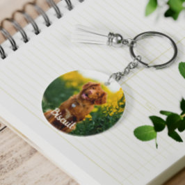 Chaveiro Paw Print Cookies Light Green Pattern Monogram