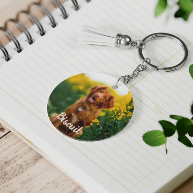 Chaveiro Paw Print Cookies Light Orange Pattern Monogram (Criador carregado)