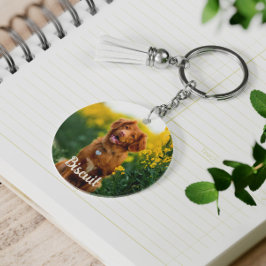 Chaveiro Paw Print Cookies Light Pink Pattern Monogram