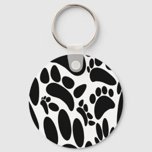 Chaveiro Pawprint do abstrato
