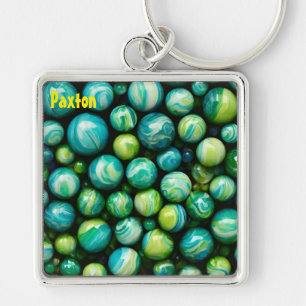 Chaveiro PAXTON ~ ATTRATIVE ~ Marbles Verdes ~ Key Ring