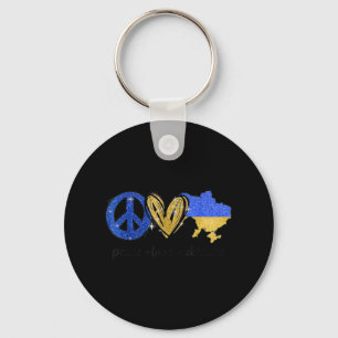 Chaveiro Paz Ame Ucrânia Bandeira Ucraniana I Stand Com Ukr