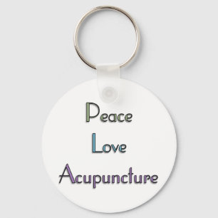 Chaveiro Paz, amor, acupunctura