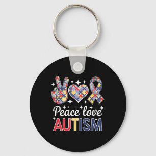 Chaveiro Paz Amor Autismo Em Abril Usamos Azul Pelo Autismo