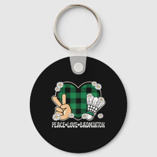 Chaveiro Paz Amor Badminton Lover Outfit Mulheres Meninas C