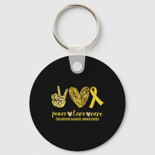 Chaveiro Paz Amor Cura Fita Friso Sensibilização para a Inf