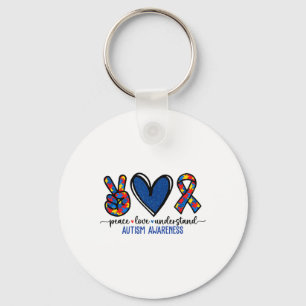 Chaveiro Paz Amor Fita Autismo Atenção Aceitar Amor