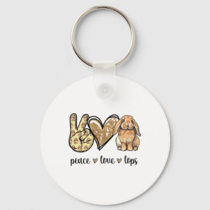 Chaveiro Paz Amor Mini Holland Lop Coelho Amante de Coelho