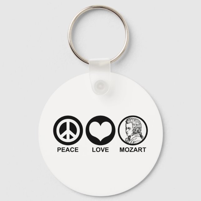 Chaveiro Paz Amor Mozart (Frente)
