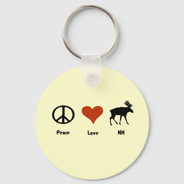 Chaveiro Paz Amor Nova Hampshire (Frente)