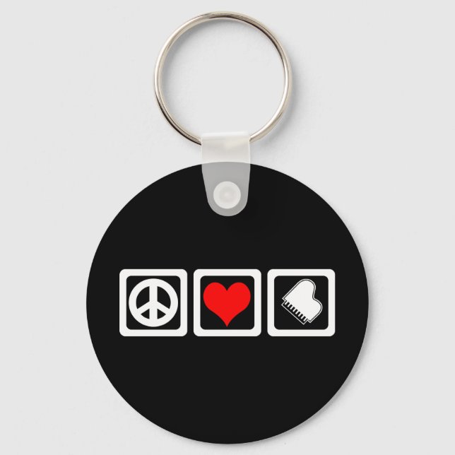 Chaveiro Paz amor piano (Frente)