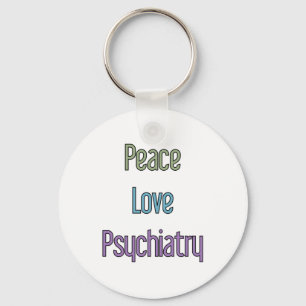 Chaveiro Paz, amor, psiquiatria