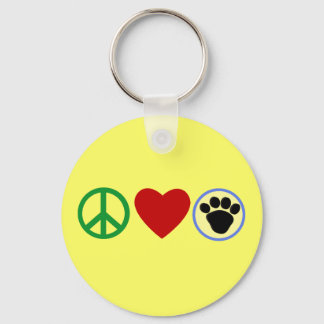 Chaveiro Paz Amor Puppy Pws T shirts, presentes