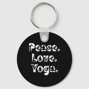 Chaveiro Paz Amor Yoga Atenção Plena Zen Meditação Iogue Fl