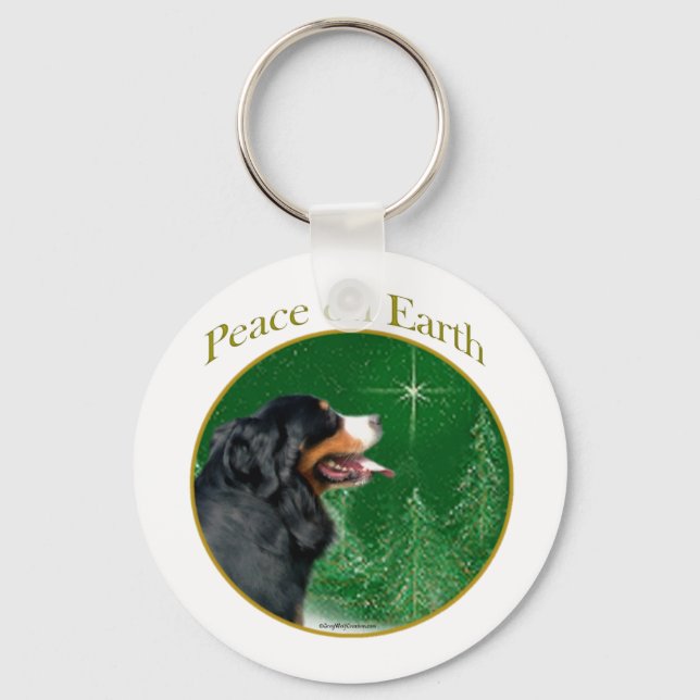 Chaveiro Paz de Cão das Montanhas Bernês (Frente)
