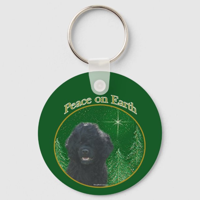 Chaveiro Paz de Cão de Água Português (Frente)