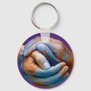 Chaveiro Paz de mundo em minhas mãos