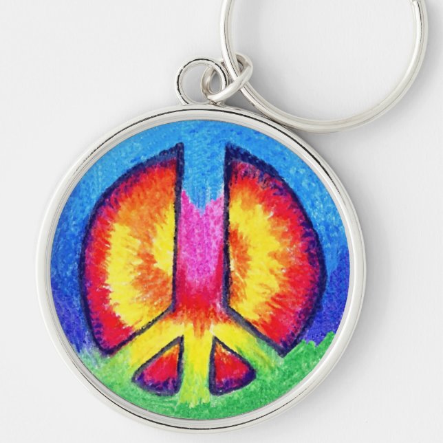Chaveiro Paz de Tie~Dyed (Frente)