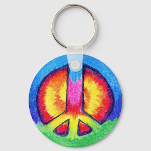 Chaveiro Paz de Tie~Dyed