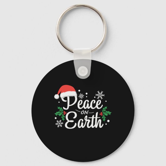 Chaveiro Paz De Xmas Na Terra (Frente)