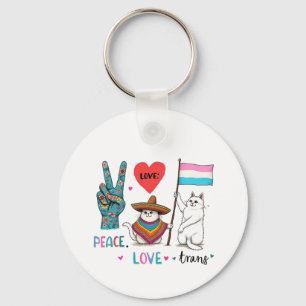 Chaveiro Paz e Transgênero LGBTQ Trans
