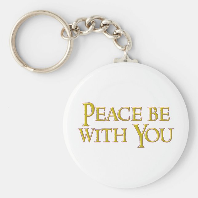 Chaveiro Paz Esteja Com Você (Frente)