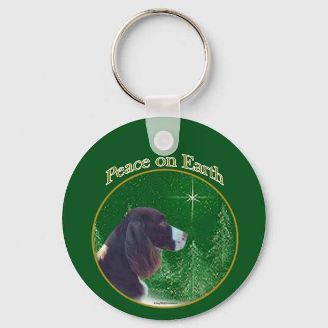 Chaveiro Paz Inglês Springer Spaniel (fígado) (Frente)