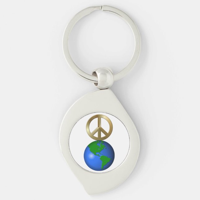 Chaveiro Paz na Terra Rebus Word Quebra-cabeça (Frente)