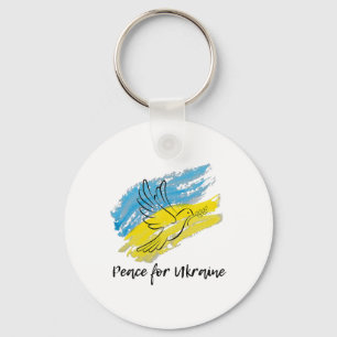 Chaveiro Paz para a Ucrânia Solidariedade Paz Coração Ucran