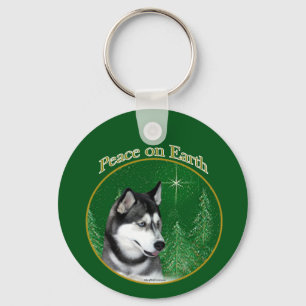 Chaveiro Paz Siberian Husky (preto)