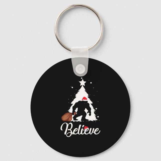Chaveiro Pé Grande Acredite na Camisa de Natal (Frente)