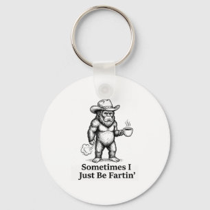 Chaveiro Pé Grande Cowboy Fazendo Parafusos Engraçados Às V
