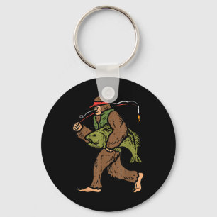 Chaveiro Pé Grande Sasquatch Pescaria Divertida Pescador Ho
