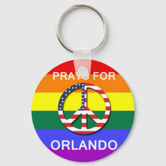 Chaveiro Peace Keychain 5,7 cm - " Prays For Orlando"