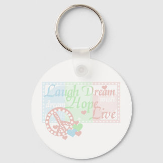Chaveiro Peace Laugh Dream Hope Live