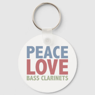 Chaveiro Peace Love Bass Clarinets