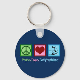 Chaveiro Peace Love Bodybuilding