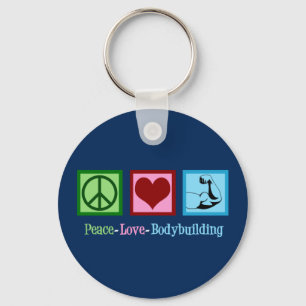 Chaveiro Peace Love Bodybuilding