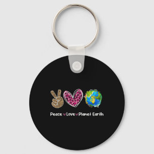 Chaveiro Peace Love Earth Day Save Our Planet Environment P