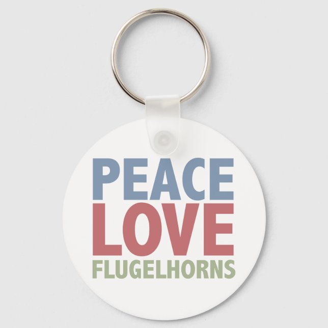 Chaveiro Peace Love Flugelhors (Frente)