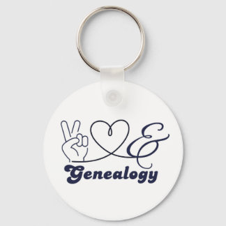 Chaveiro Peace, Love, & Genealogy