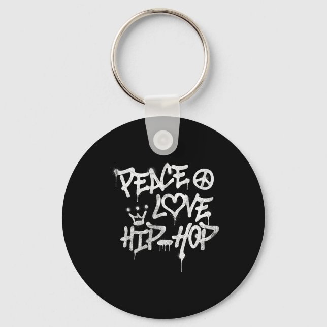 Chaveiro Peace Love Hip Hop Dancing 1 (Frente)