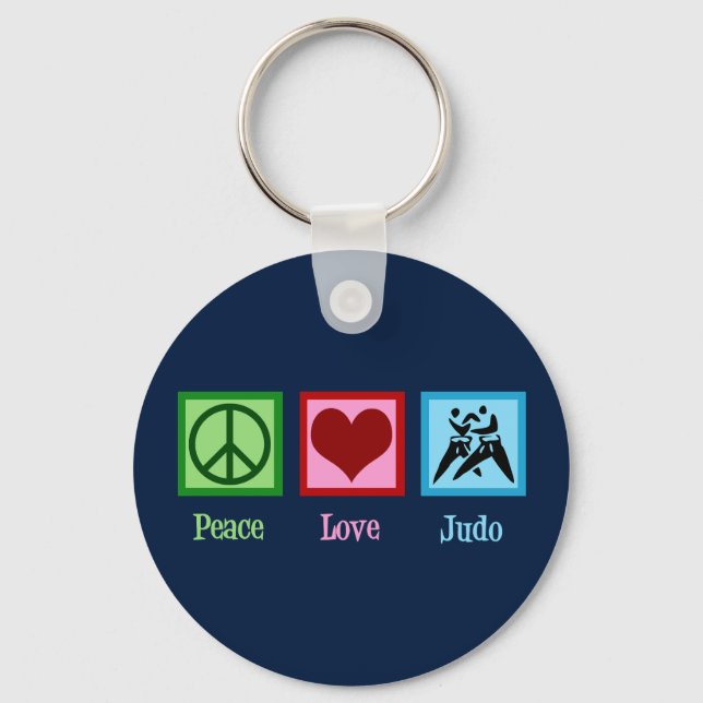 Chaveiro Peace Love Judo (Frente)