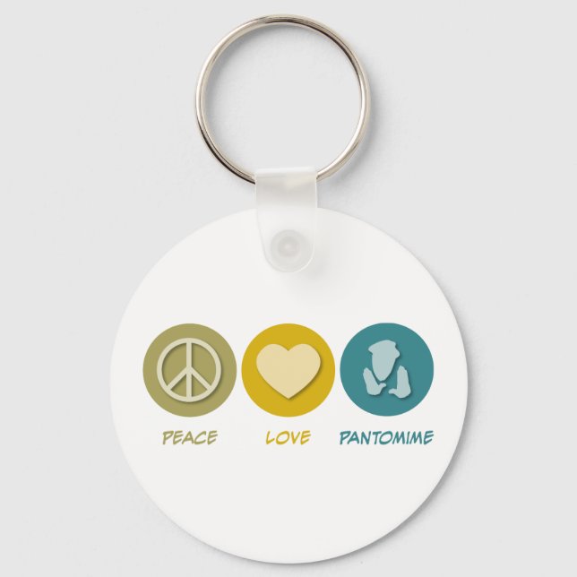 Chaveiro Peace Love Pantomime (Frente)