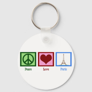 Chaveiro Peace Love Paris