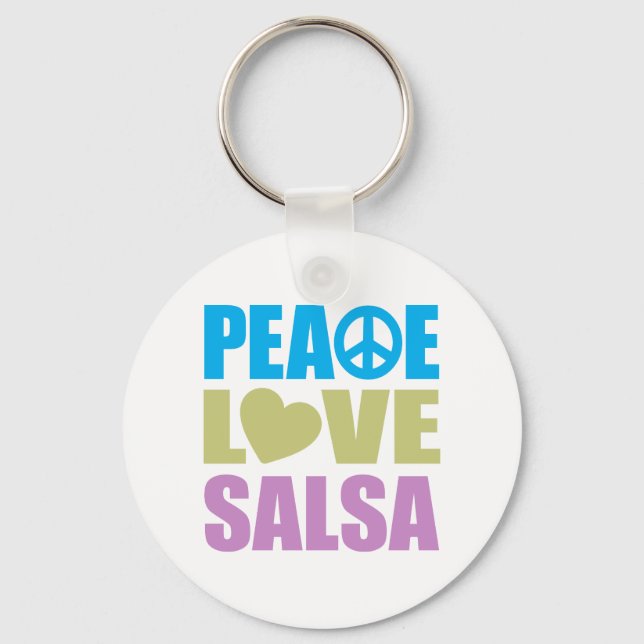 Chaveiro Peace Love Salsa (Frente)