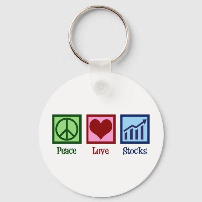 Chaveiro Peace Love Stocks (Frente)