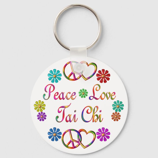Chaveiro Peace Love Tai Chi (Frente)